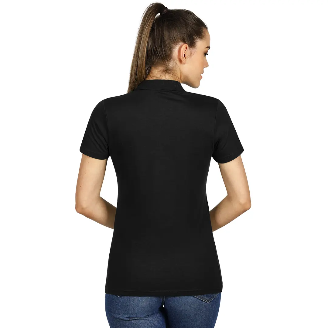 UNA, ženska polo majica, 180 g/m2, crna