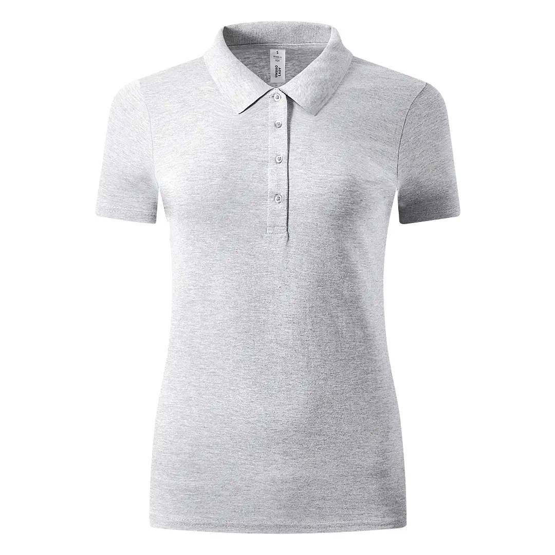 UNA, ženska polo majica, 180 g/m2, pepeljasta