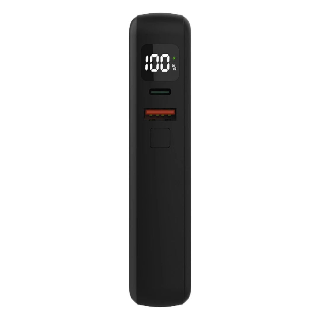 HOPSON 10PD, pomoćna baterija, 10.000 mah, sa kablom na izvlačenje, tamno siva