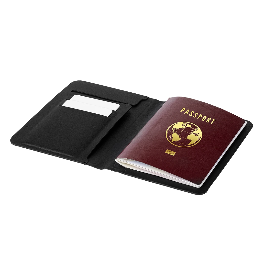 PASSPORT FINDER, find my futrola za pasoš sa funkcijom lociranja, crna