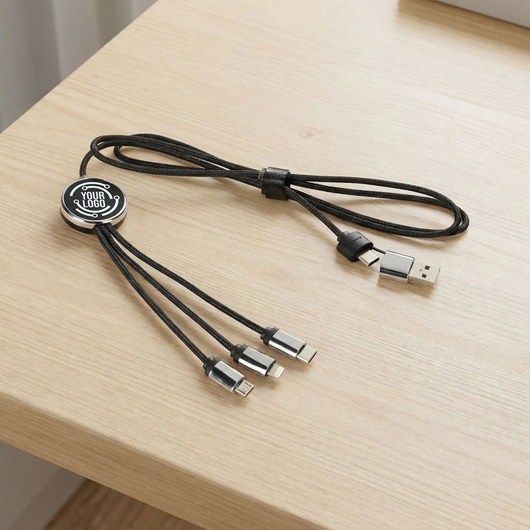 BETA 6IN1, usb type-c kabl za punjenje i prenos podataka, 6 u 1, crni
