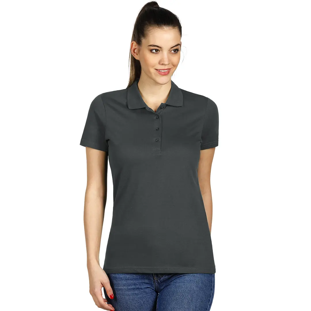 UNA, ženska polo majica, 180 g/m2, tamno siva