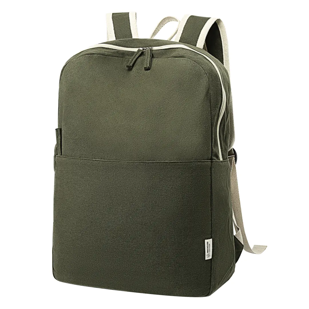 HERITAGE, ranac od recikliranog pamuka, 280 g/m2, maslinasti