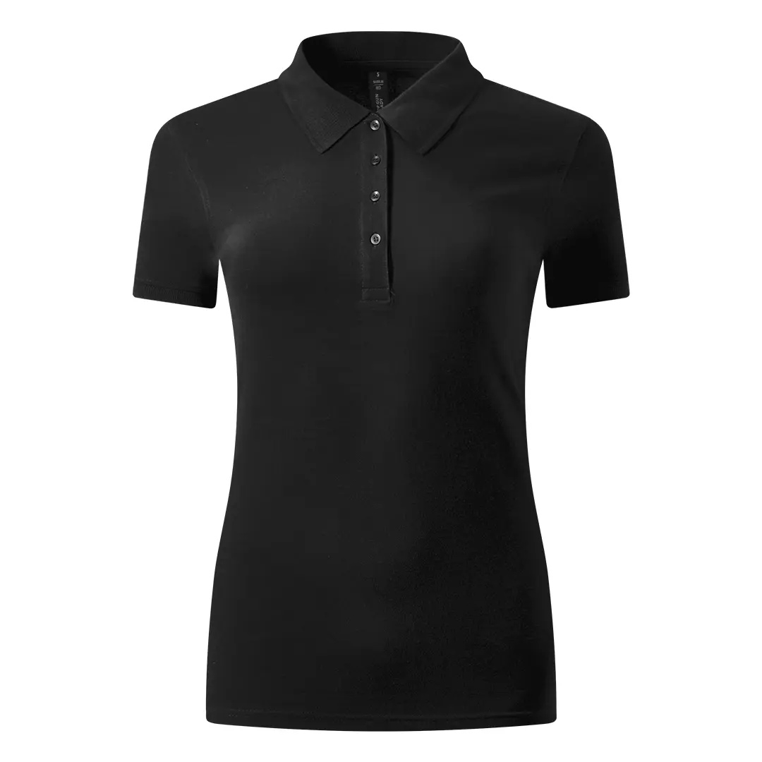 TOP GUN LADY, ženska polo majica, 210 g/m2, crna