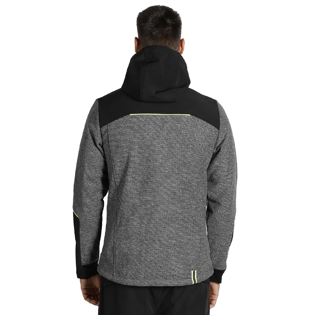 PANTHER GREY JACKET, softshell jakna sa kapuljačom, neon žuta