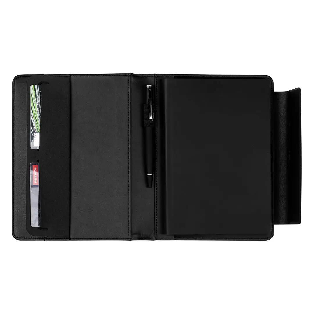 ALCANTARA, portfolio sa notesom a5 u poklon kutiji, crni