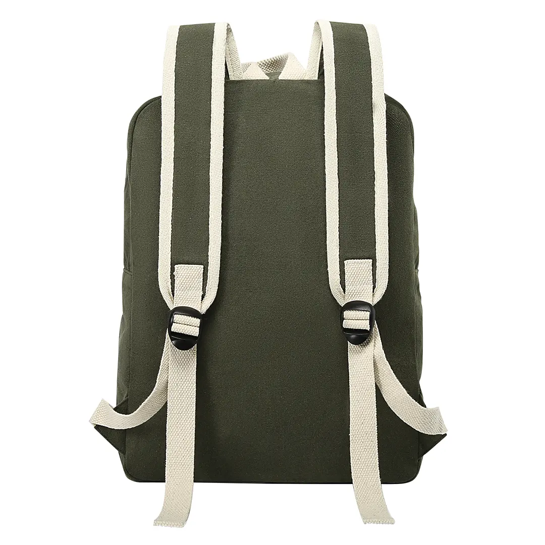 HERITAGE, ranac od recikliranog pamuka, 280 g/m2, maslinasti