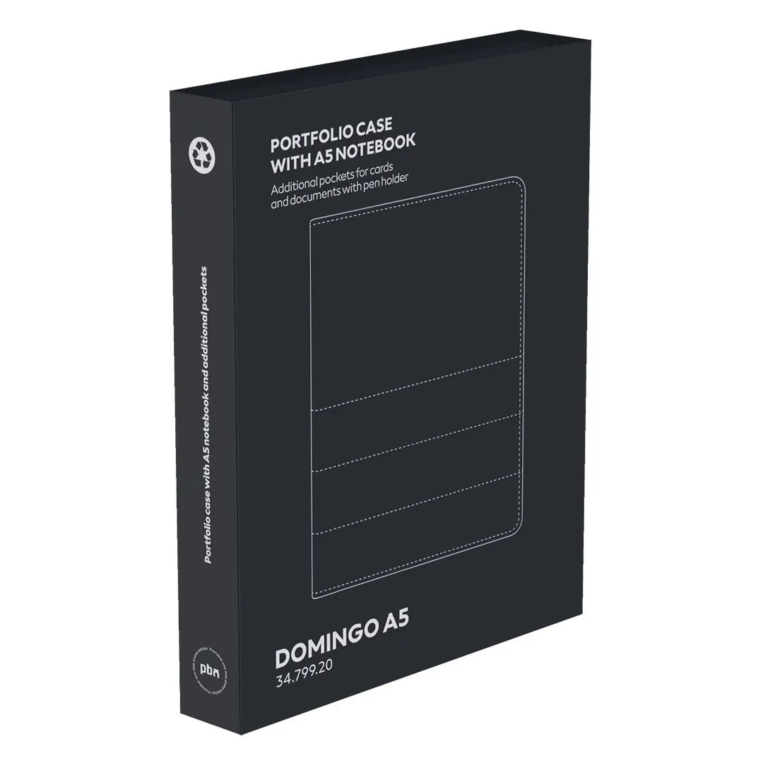 DOMINGO A5, portfolio sa notesom a5, plavi