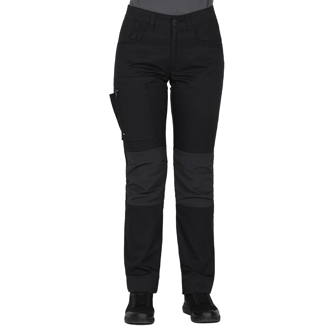 ROVER WOMEN S, ženske servisne radne pantalone sa elastinom, crni