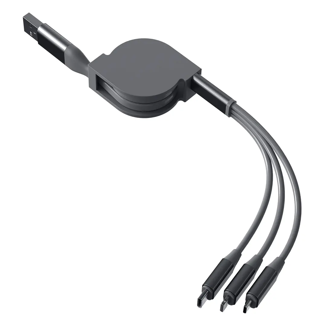 FLASH 60W 6IN1, usb type-c kabl za punjenje i prenos podataka, 6 u 1, 60w, sivi