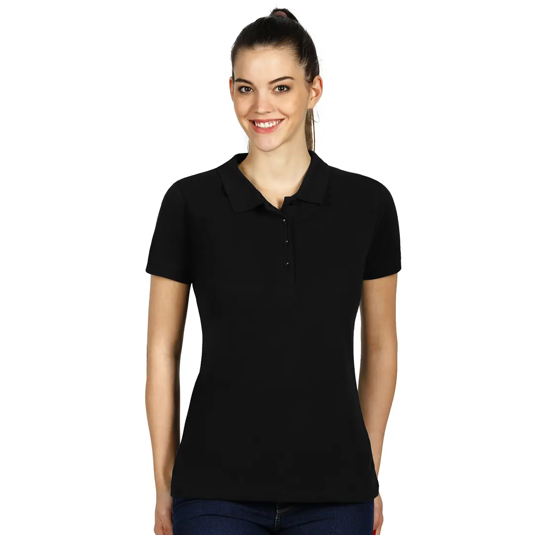 TOP GUN LADY, ženska polo majica, 210 g/m2, crna