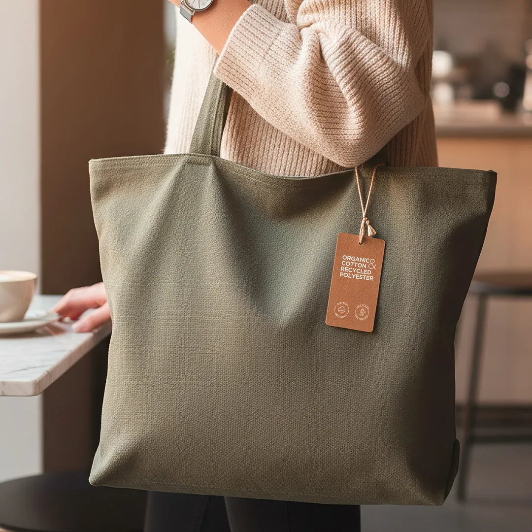 ECO LIVING, torba od recikliranog pamuka, 500 g/m2, tamno siva