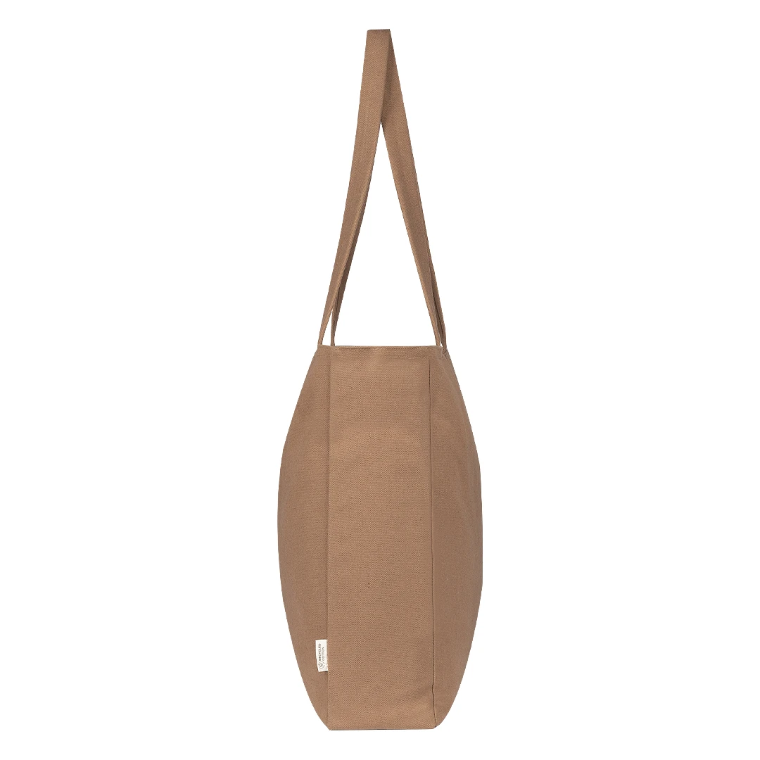 ECO LIVING, torba od recikliranog pamuka, 500 g/m2, svetlo braon