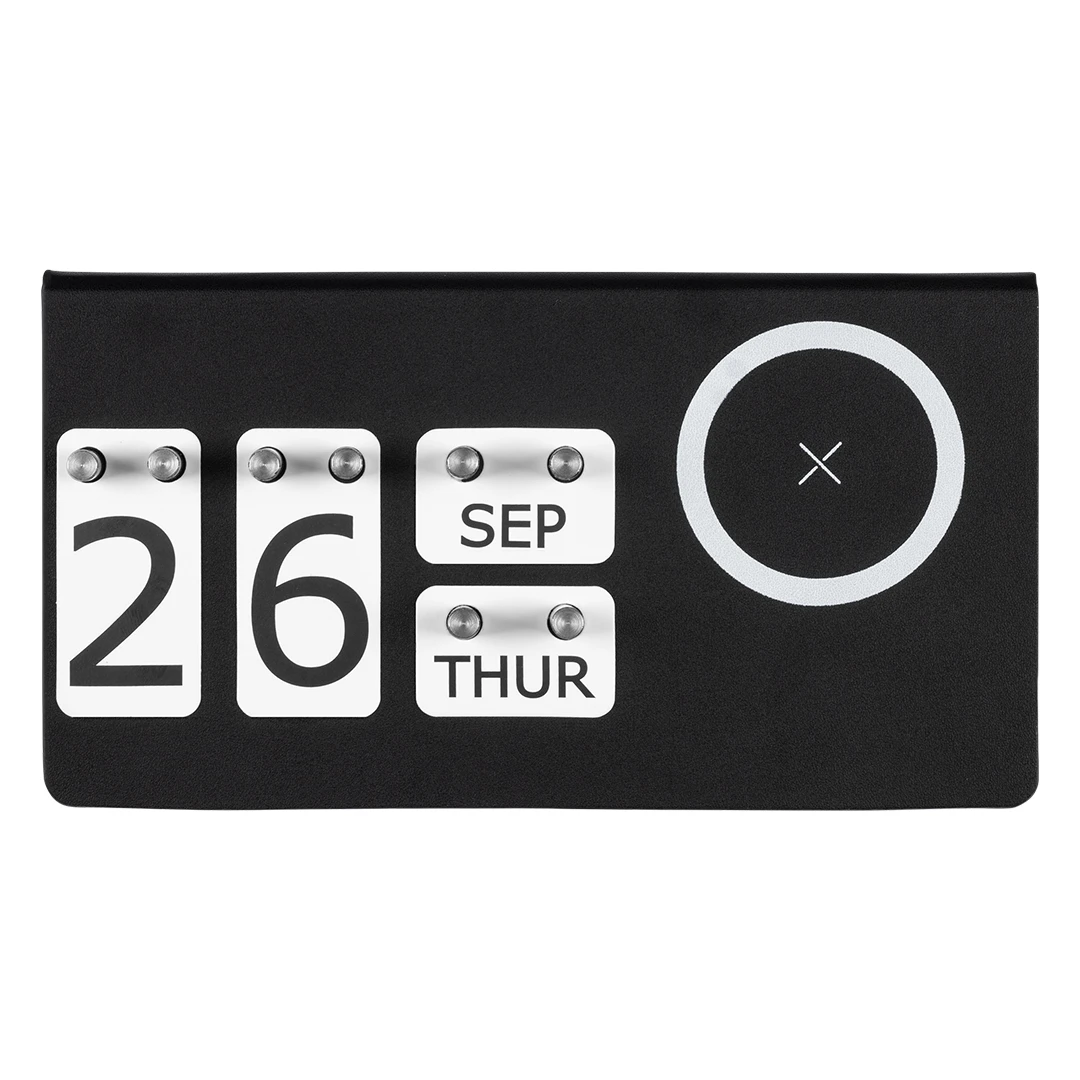 INTEGRAL, večiti stoni kalendar i bežični punjač, 15w, sa magnetom, crni