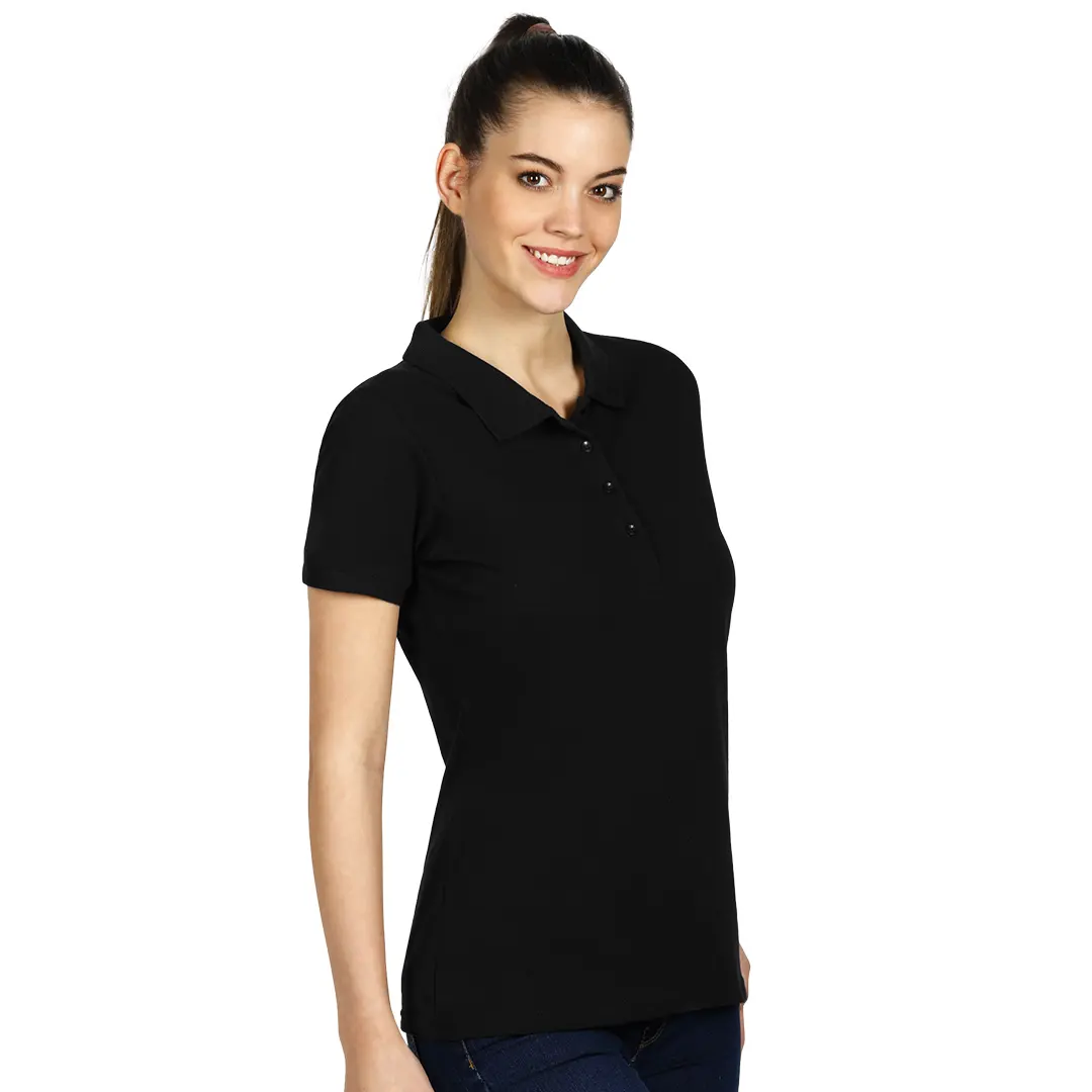 TOP GUN LADY, ženska polo majica, 210 g/m2, crna