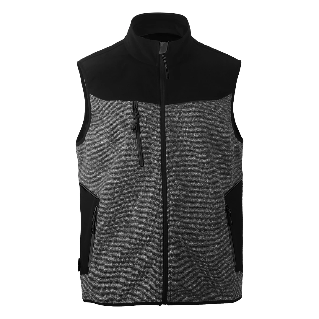 PANTHER GREY VEST, softshell prsluk, crni