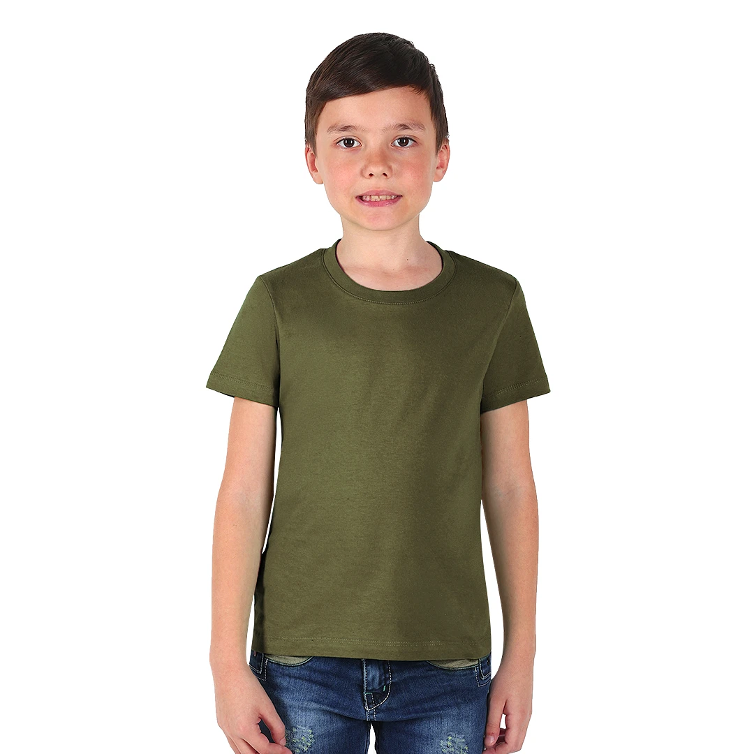 MASTER KID, dečja pamučna majica, 150 g/m2, maslinasta