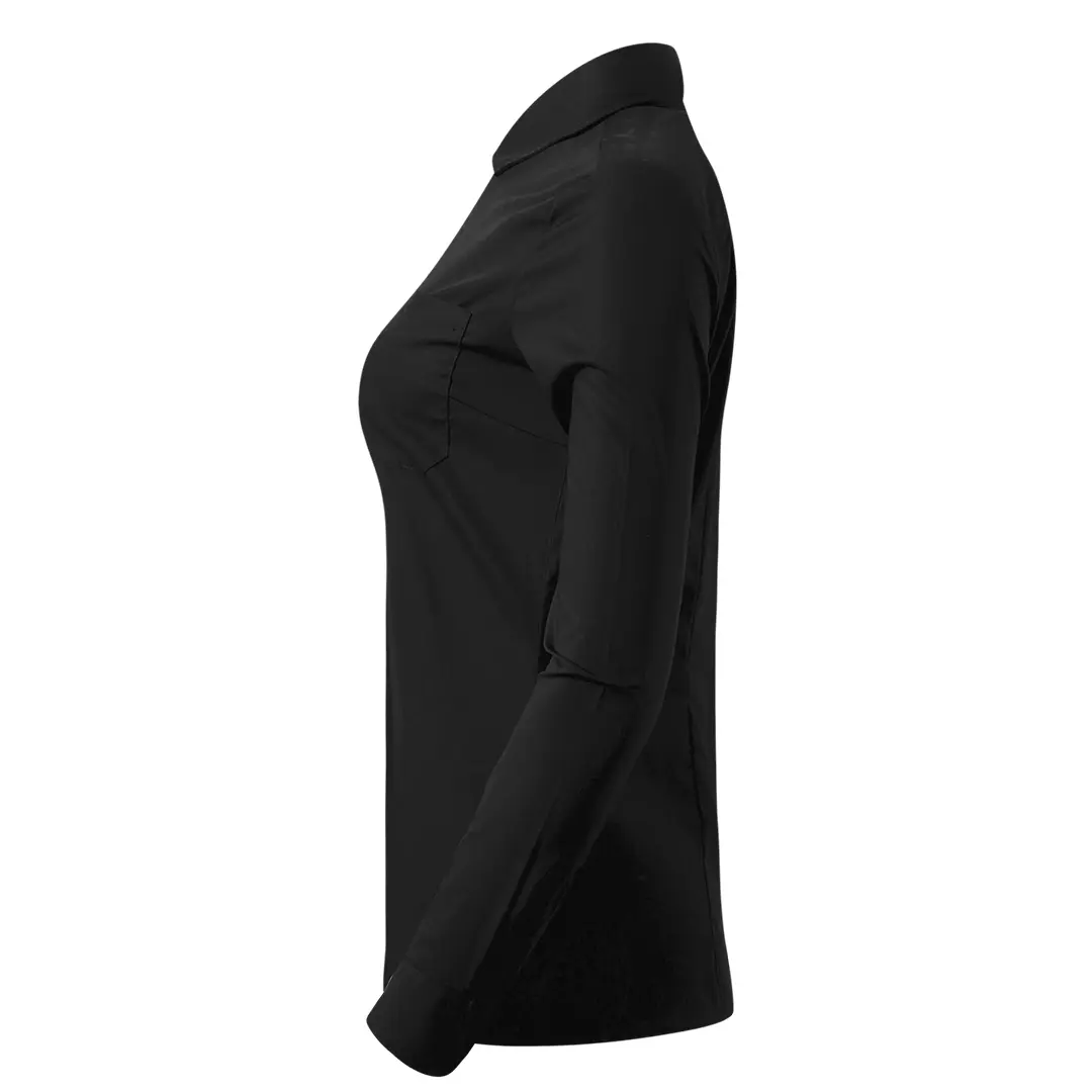 COMFORT LSL WOMEN, ženska pamučna košulja dugih rukava, crna