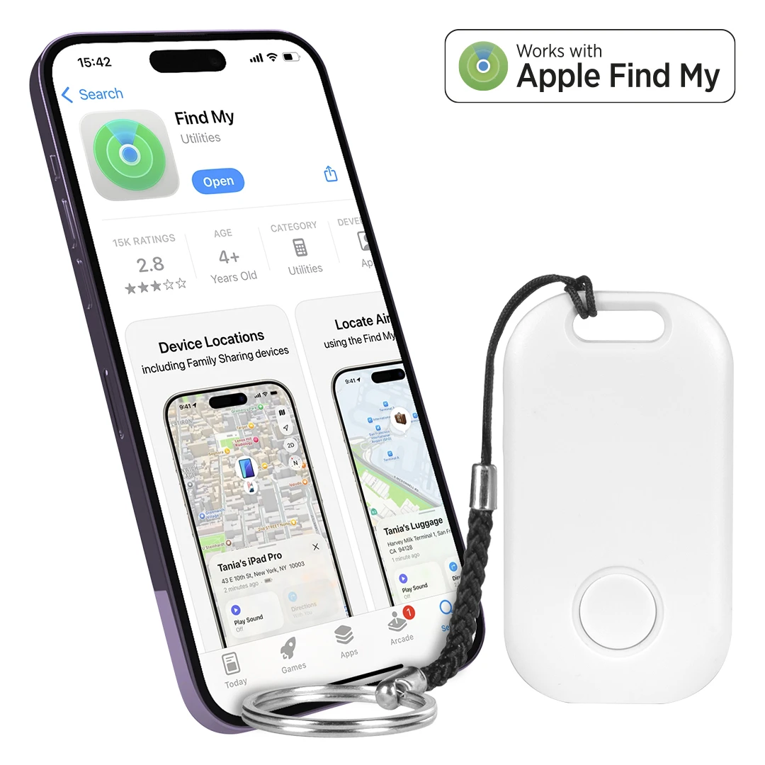 KEY FINDER, find my privezak za ključeve sa funkcijom lociranja, beli