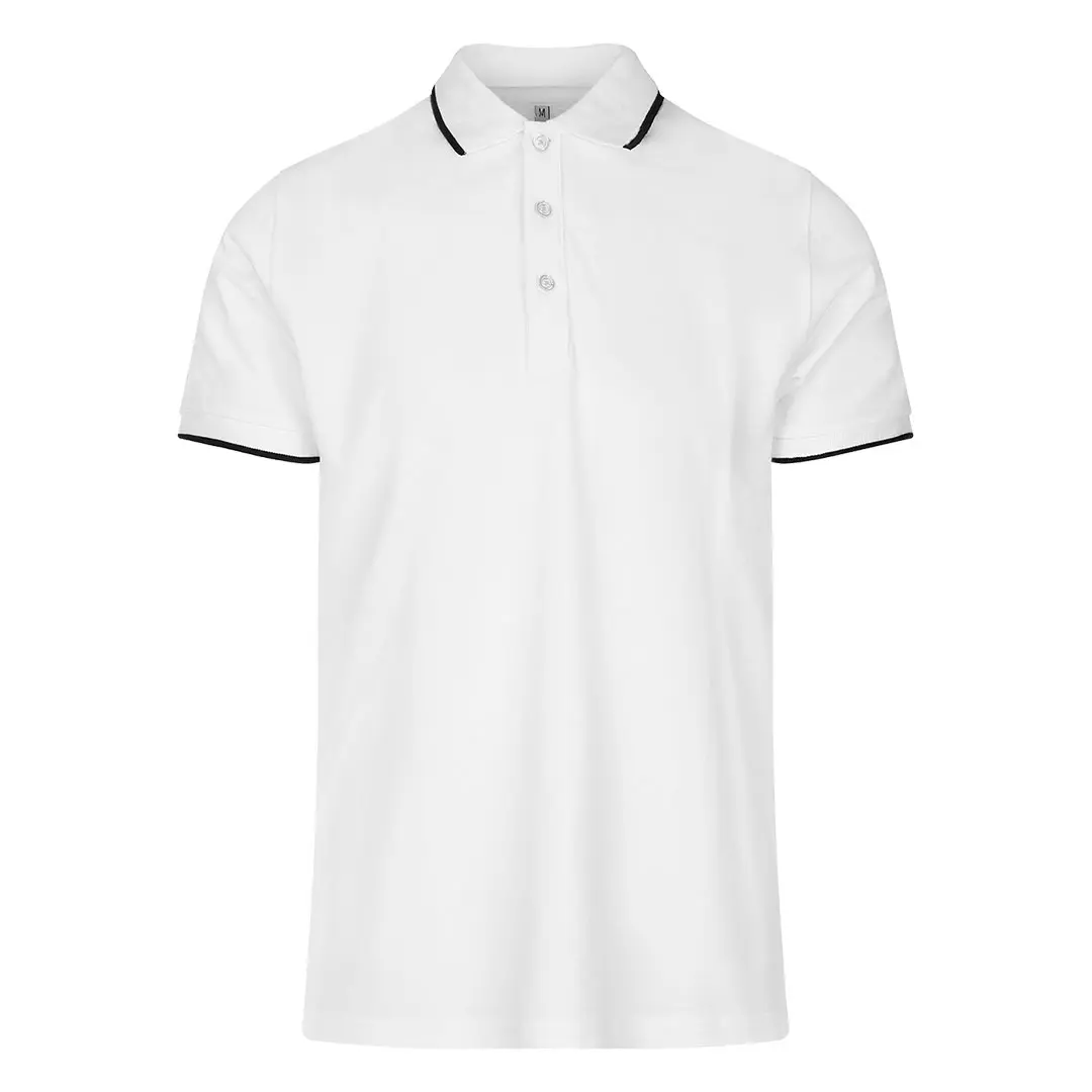 ATLANTIC, polo majica, 190 g/m2, bela
