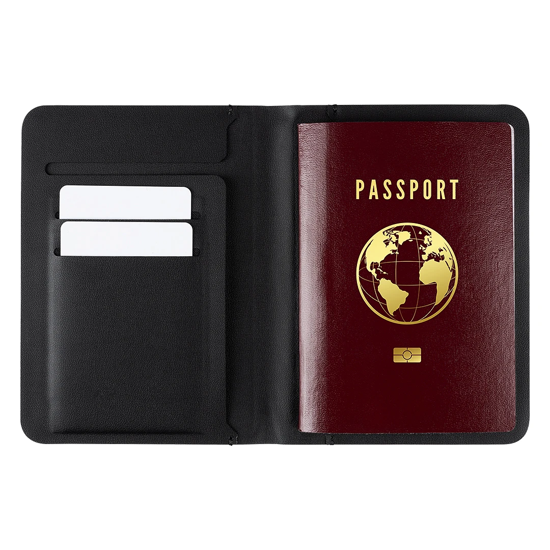 PASSPORT FINDER, find my futrola za pasoš sa funkcijom lociranja, crna