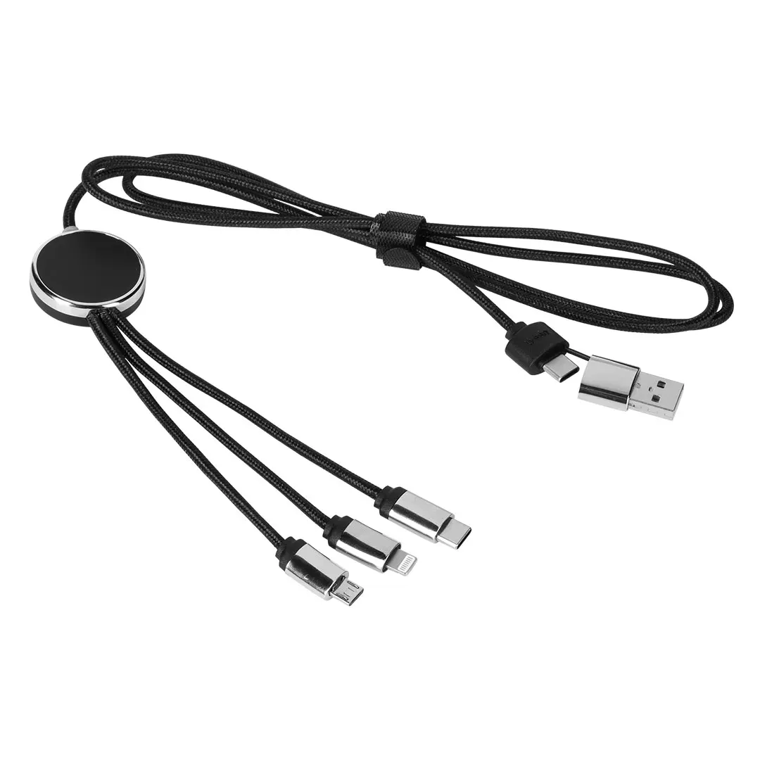 BETA 6IN1, usb type-c kabl za punjenje i prenos podataka, 6 u 1, crni