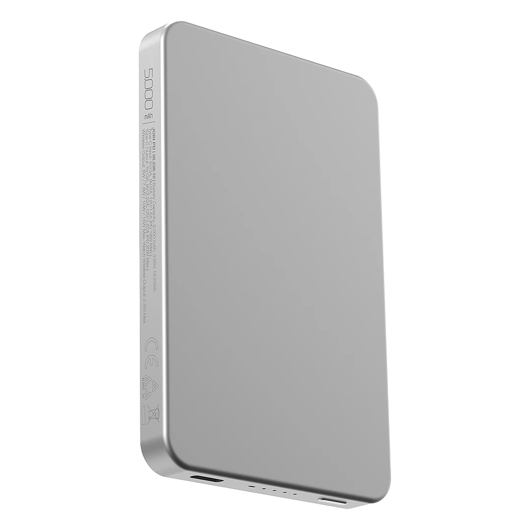 JOIN PD, pomoćna baterija 5.000 mah, 15 w, sa magnetom, srebrni