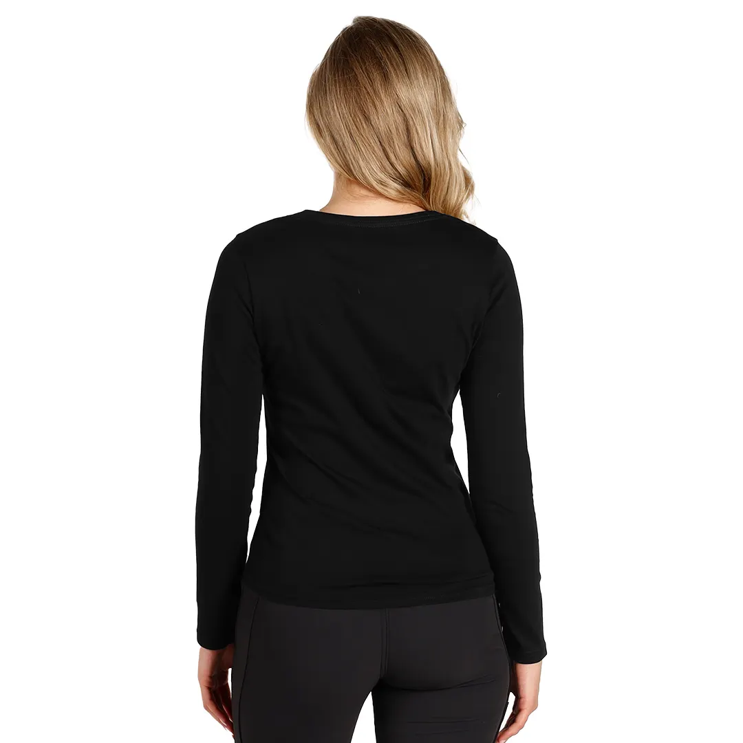 TARGET LSL LADY, ženska pamučna majica dugih rukava, 160 g/m2, crna