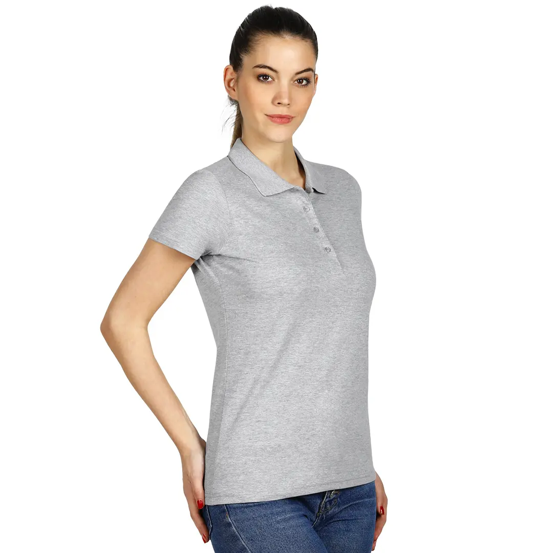 UNA, ženska polo majica, 180 g/m2, pepeljasta