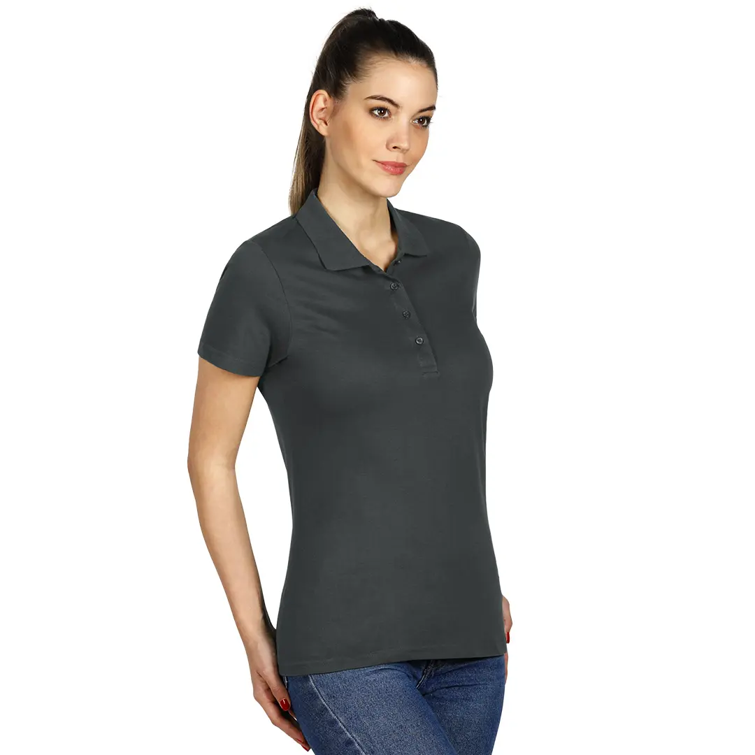 UNA, ženska polo majica, 180 g/m2, tamno siva