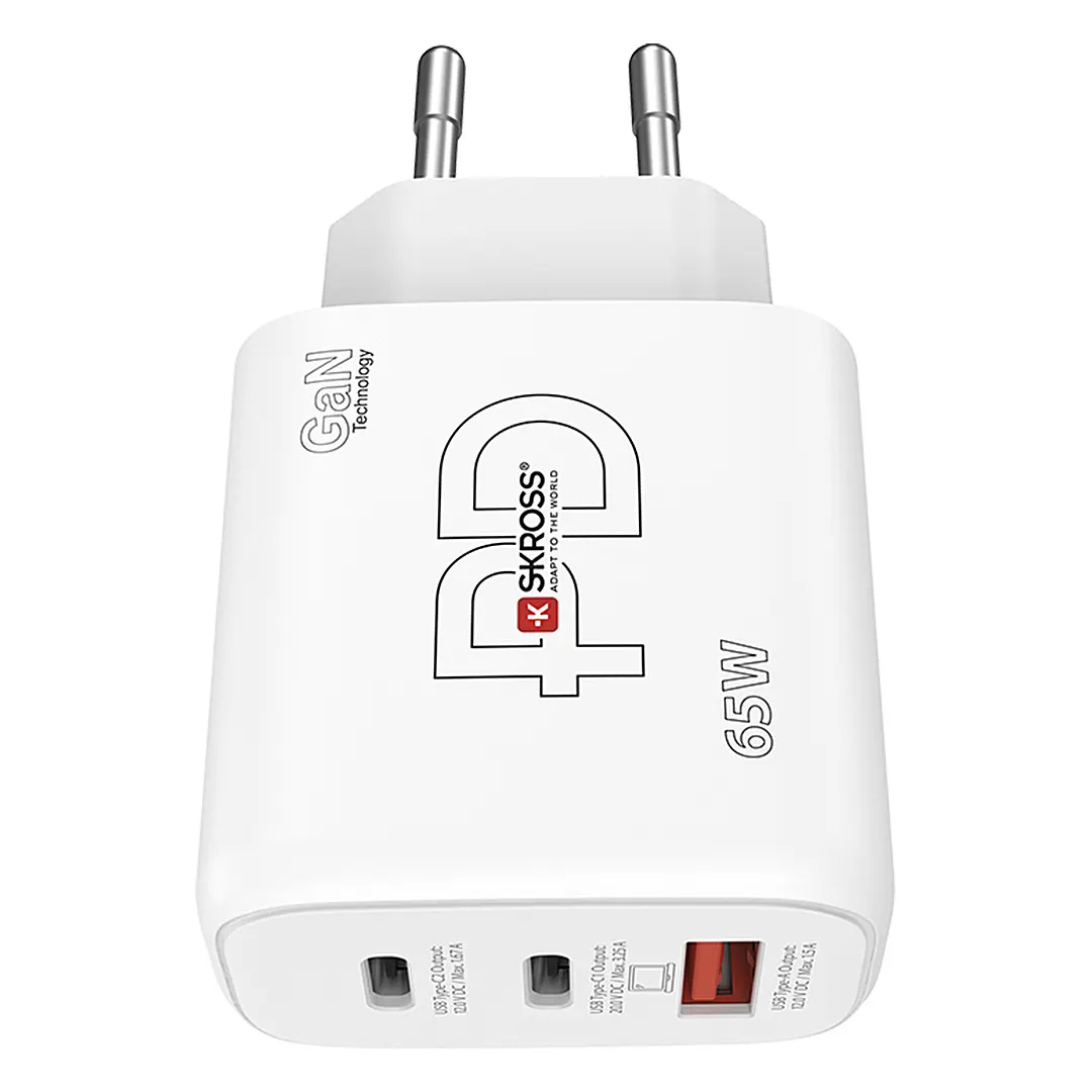 POWER CHARGER 65W PD EU, zidni punjač 65w, beli