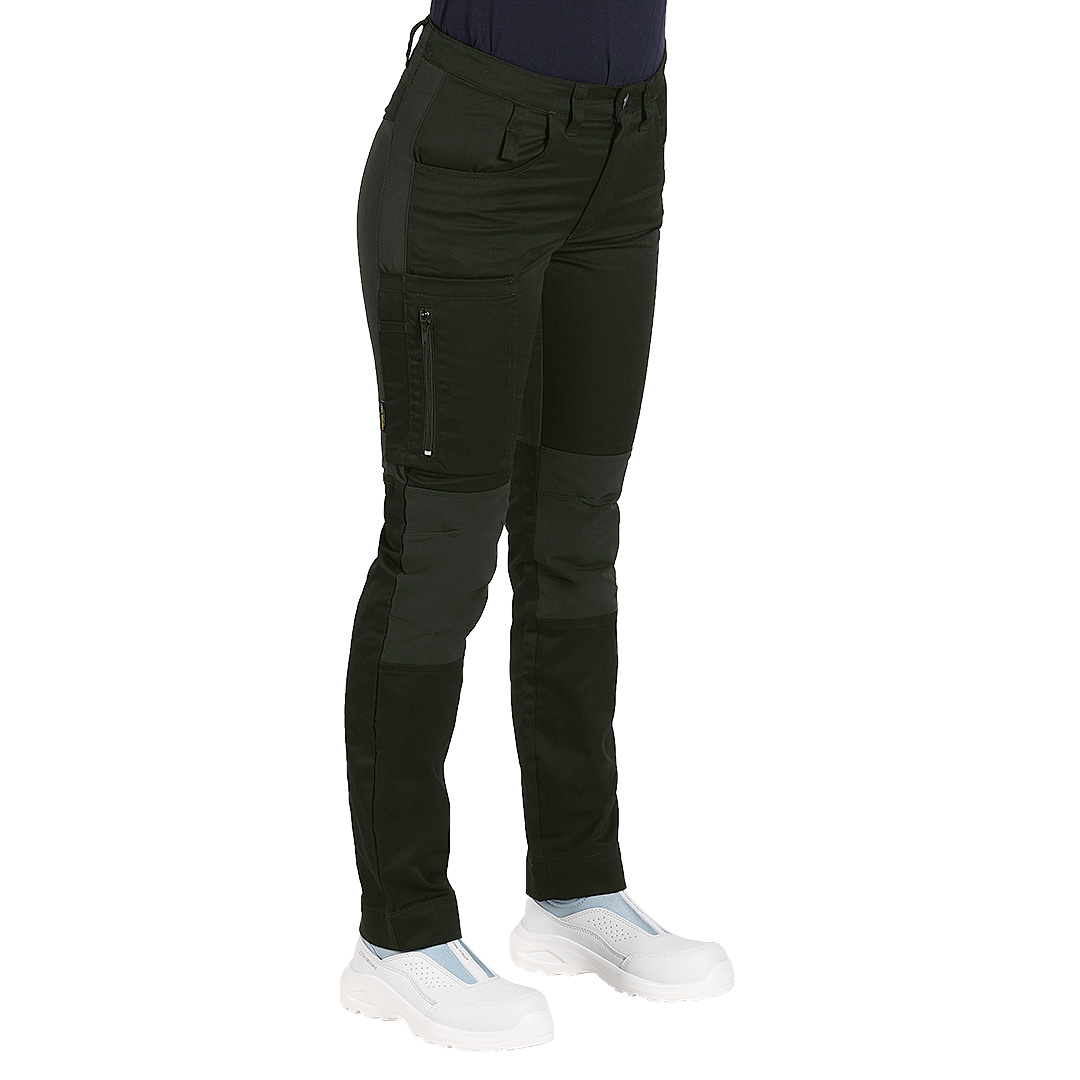 ROVER WOMEN, ženske servisne radne pantalone sa elastinom, maslinaste