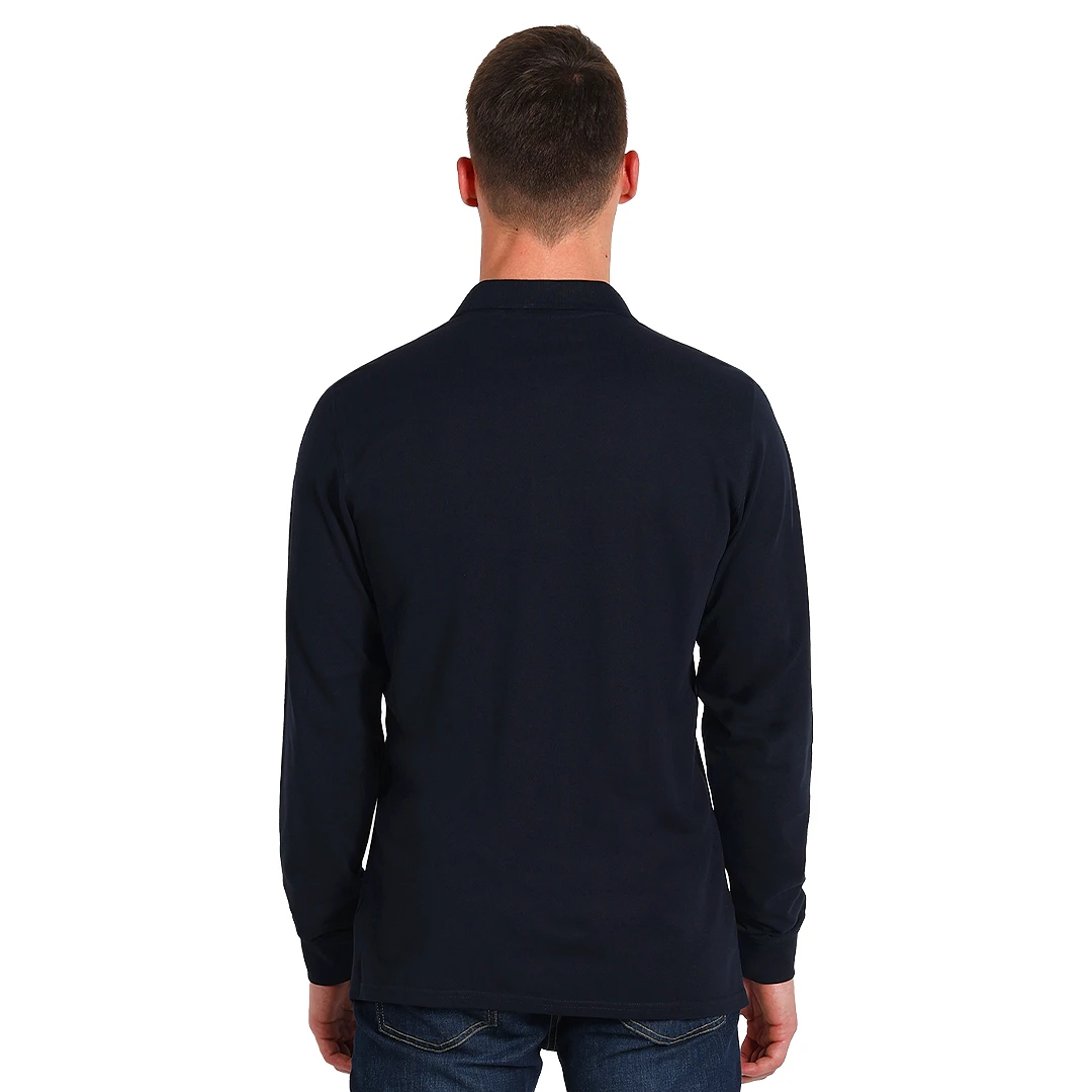 AZZURRO II LSL, pamučna polo majica dugih rukava, 180 g/m2, plava
