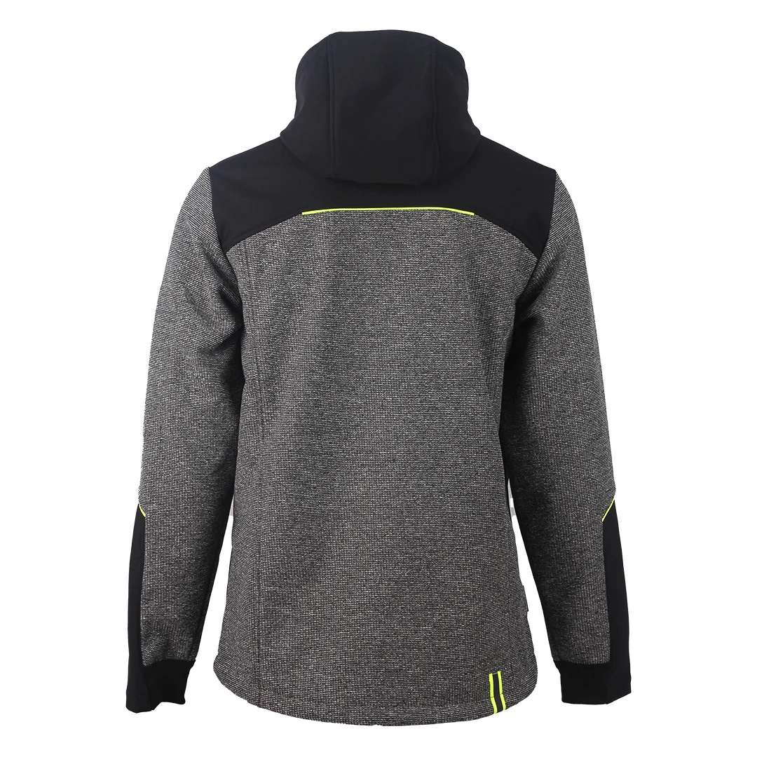 PANTHER GREY JACKET, softshell jakna sa kapuljačom, neon žuta