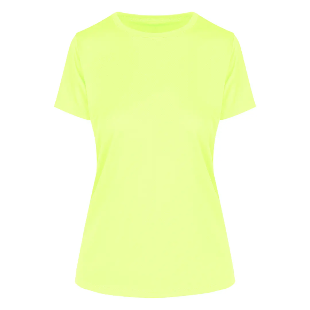 CROSSFIT LADY, ženska sportska majica kratkih rukava, 130 g/m2, neon žuta