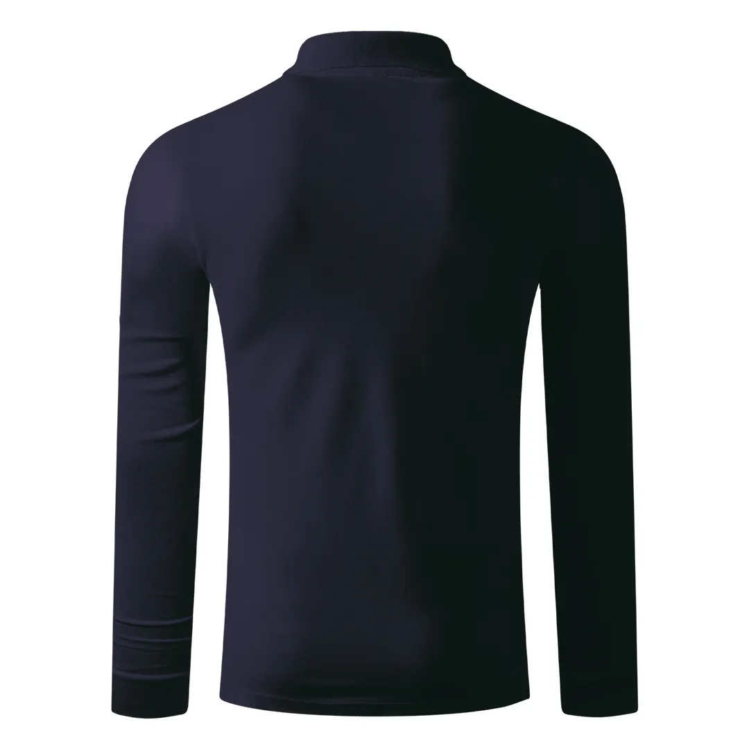 AZZURRO II LSL, pamučna polo majica dugih rukava, 180 g/m2, plava