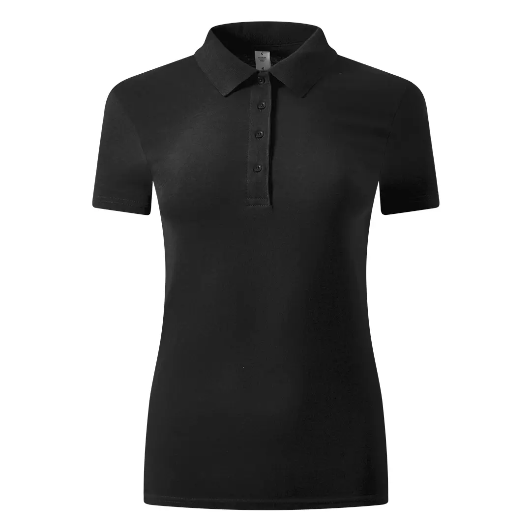 UNA, ženska polo majica, 180 g/m2, crna