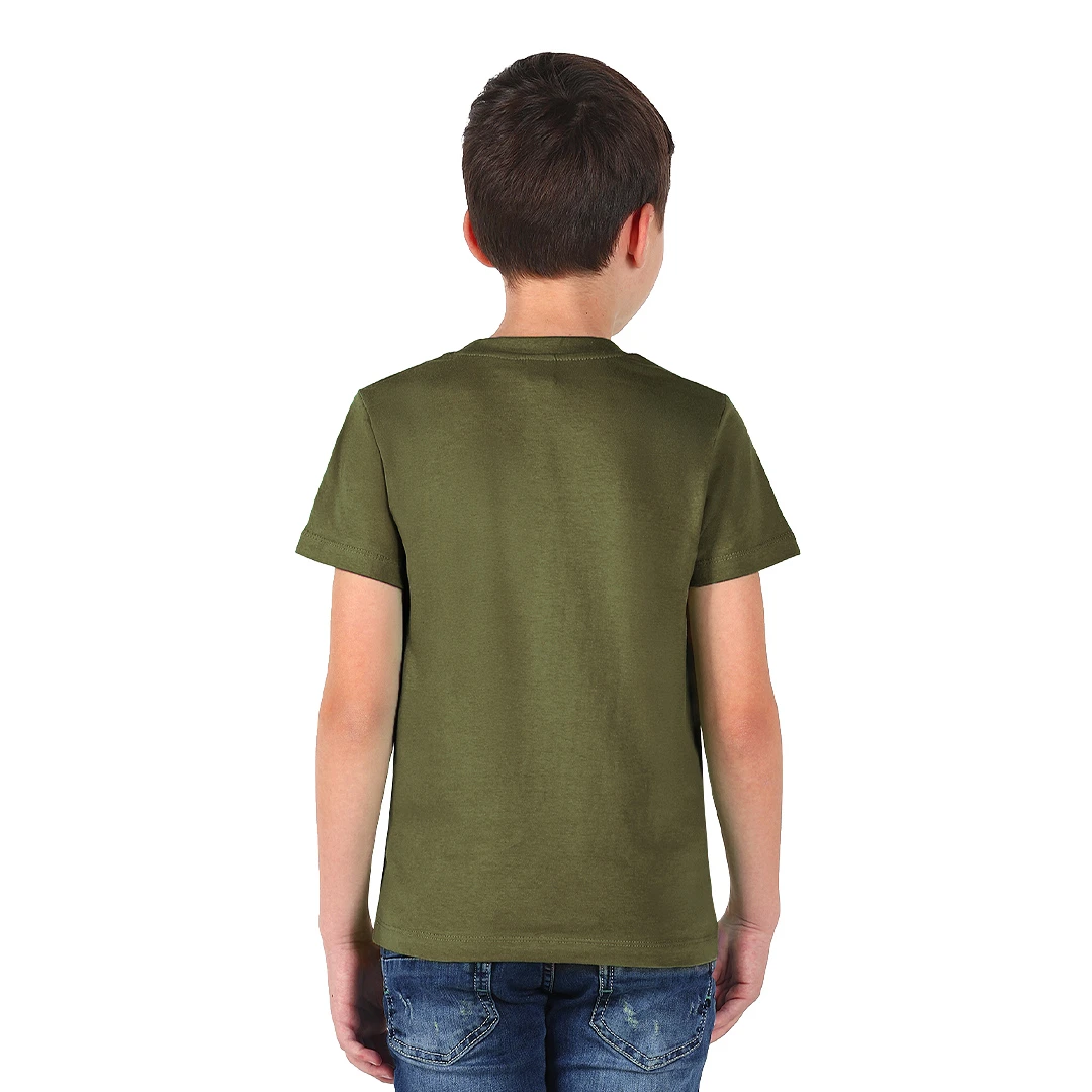 MASTER KID, dečja pamučna majica, 150 g/m2, maslinasta