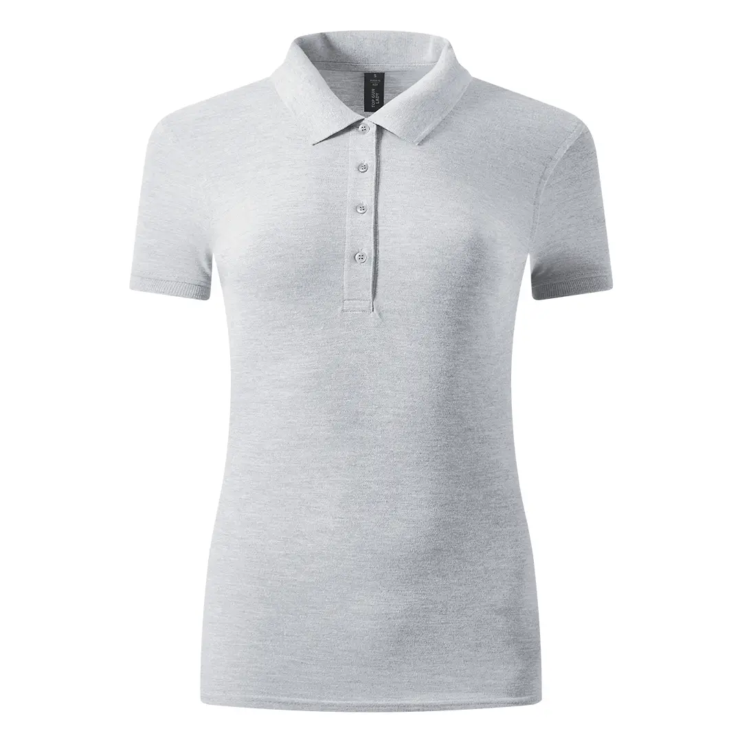 TOP GUN LADY, ženska polo majica, 210 g/m2, pepeljasta