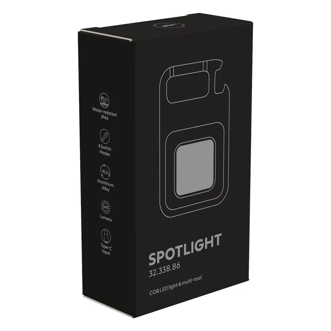 SPOTLIGHT, višenamenska punjiva cob led lampa, tamno metalna