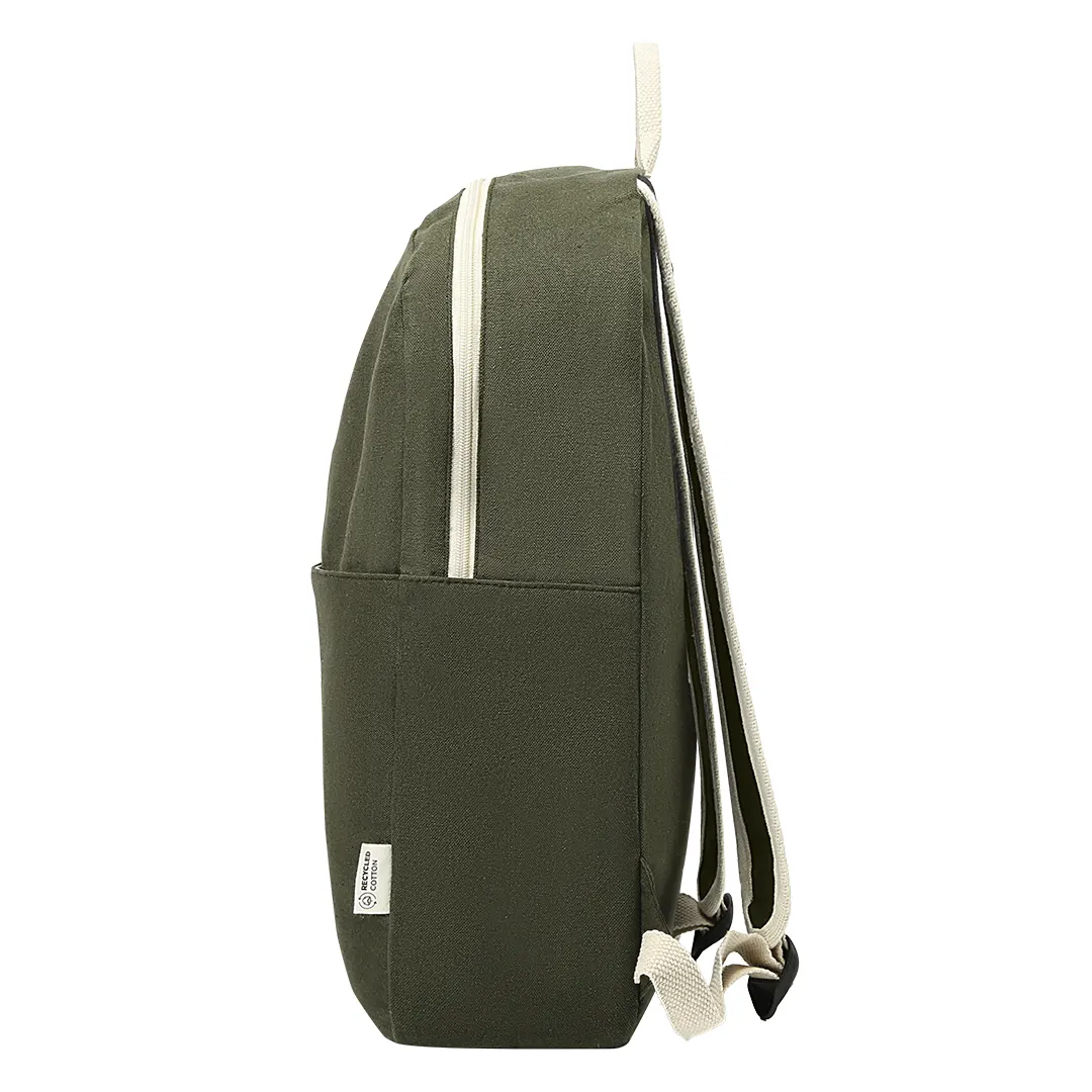 HERITAGE, ranac od recikliranog pamuka, 280 g/m2, maslinasti