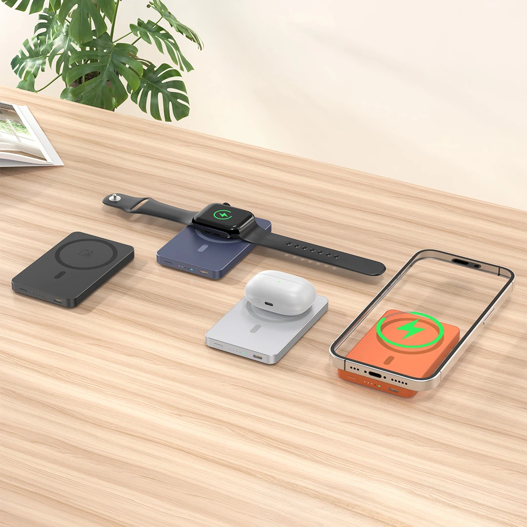 JOIN PD, pomoćna baterija 5.000 mah, 15 w, sa magnetom, srebrni