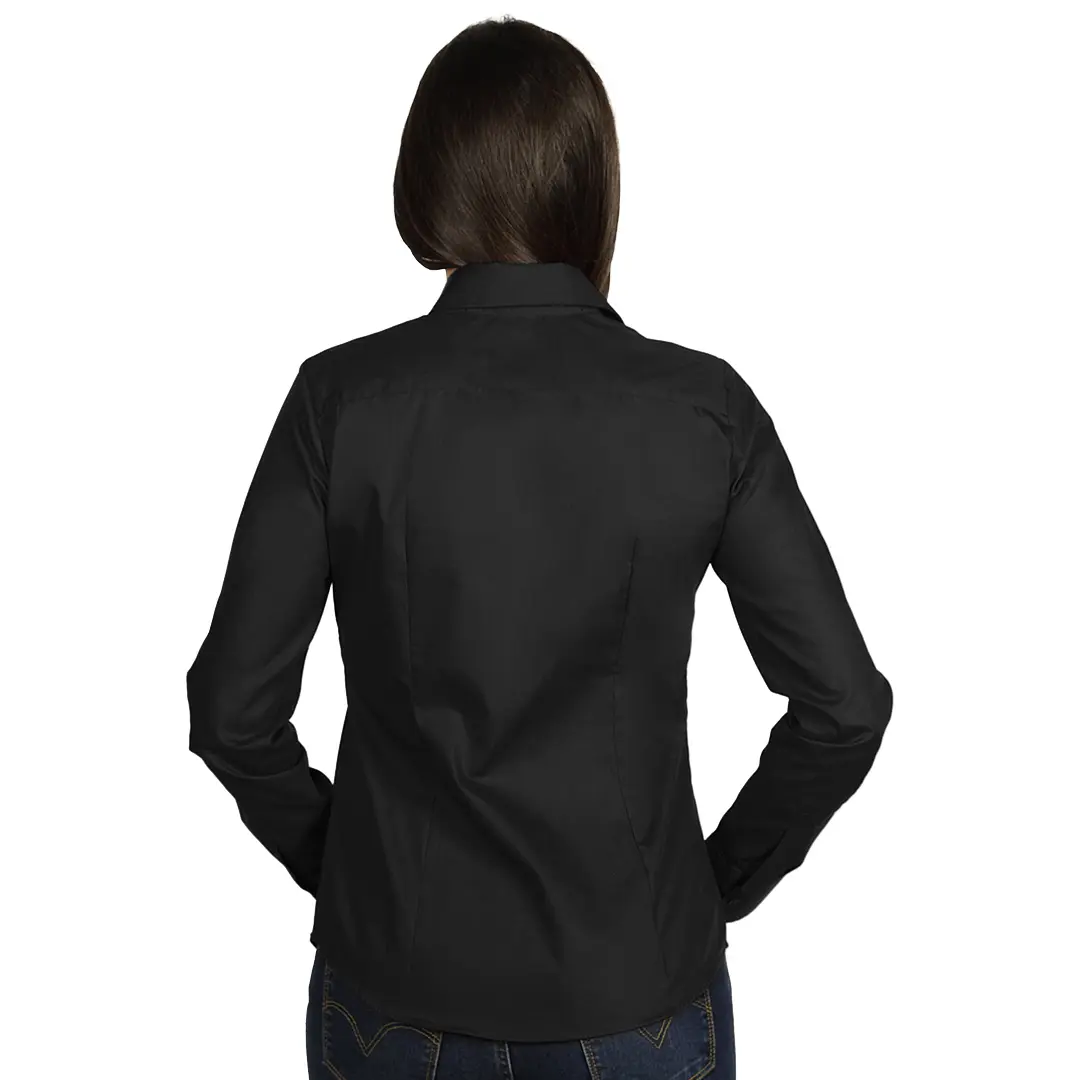 COMFORT LSL WOMEN, ženska pamučna košulja dugih rukava, crna