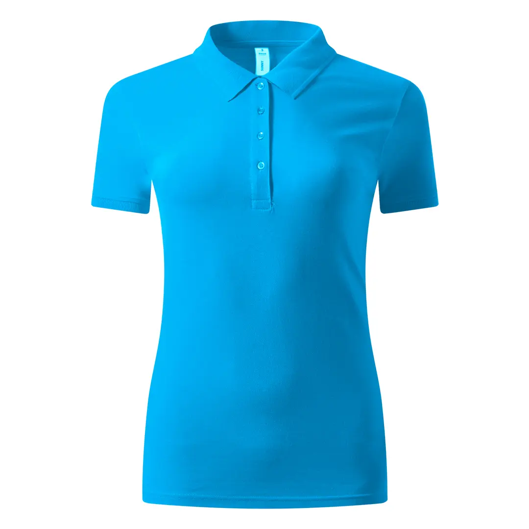 SUNNY, ženska polo majica, 180 g/m2, tirkizno plava