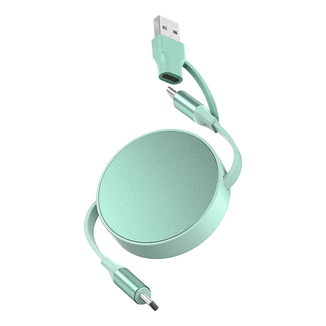 FURIO 2IN1, usb type-c kabl za punjenje i prenos podataka, 2 u 1, 240w, mint