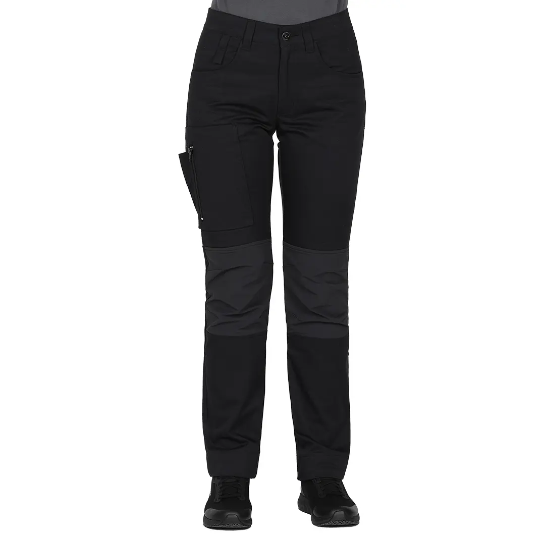 ROVER WOMEN, ženske servisne radne pantalone sa elastinom, crne