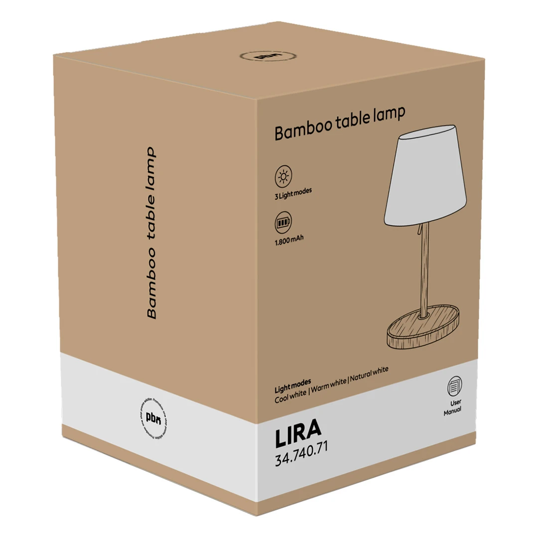 LIRA, led stona lampa, bež