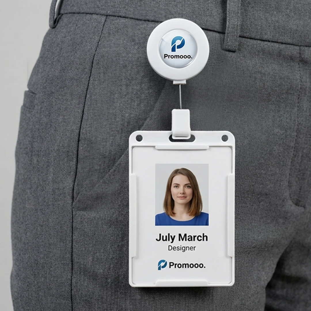 ACCESS, držač za identifikacionu karticu sa povratnim mehanizmom, beli