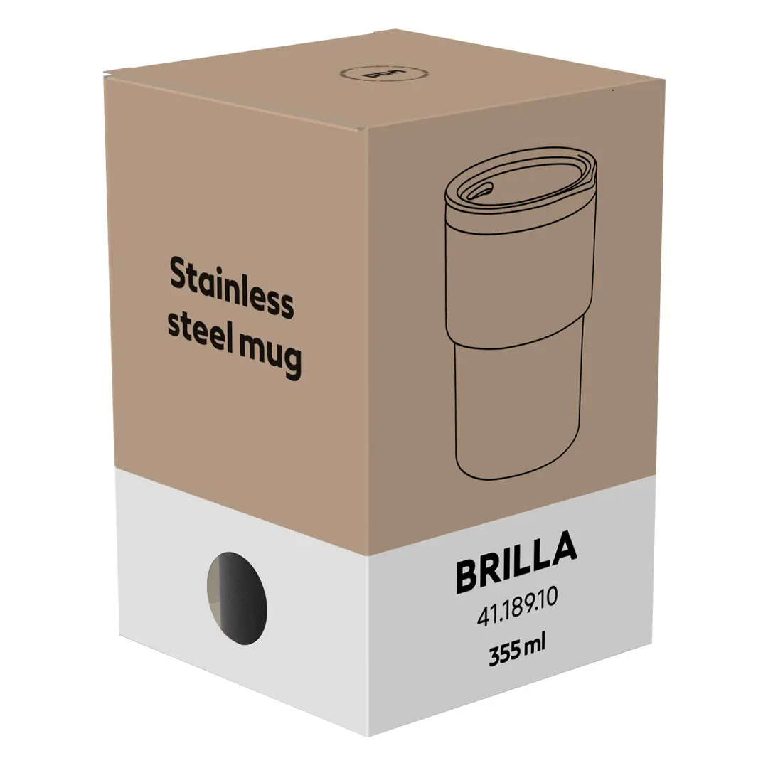 BRILLA, termos šolja, 355 ml, crna