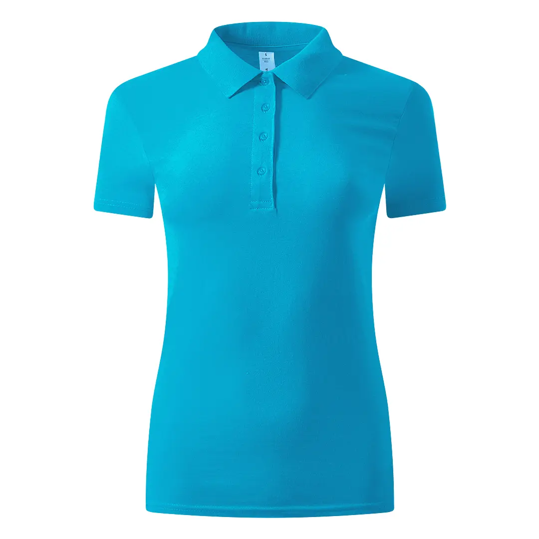 UNA, ženska polo majica, 180 g/m2, tirkizno plava